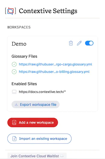 Browser Extension Configuration