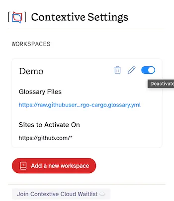 Browser Extension Configuration