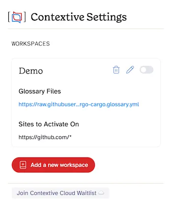 Deactivating a workspace